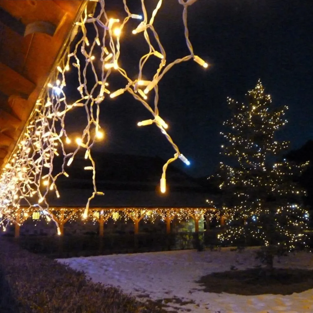 TENDA LUMINOSA NATALIZIA 150 LED CON FLASH BIANCO CALDO 3MT ESTERNO PROLUNGABILE