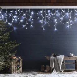 TENDA LUMINOSA NATALIZIA 150LED CON FLASH BIANCO FREDDO 3MT ESTERNO PROLUNGABILE