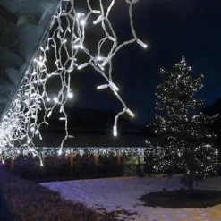 TENDA LUMINOSA NATALIZIA 150LED CON FLASH BIANCO FREDDO 3MT ESTERNO PROLUNGABILE