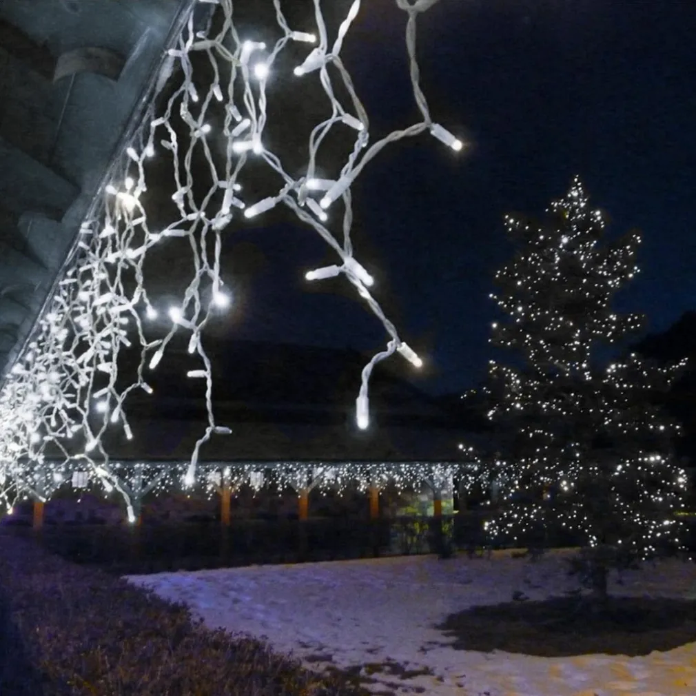 TENDA LUMINOSA NATALIZIA 150LED CON FLASH BIANCO FREDDO 3MT ESTERNO PROLUNGABILE