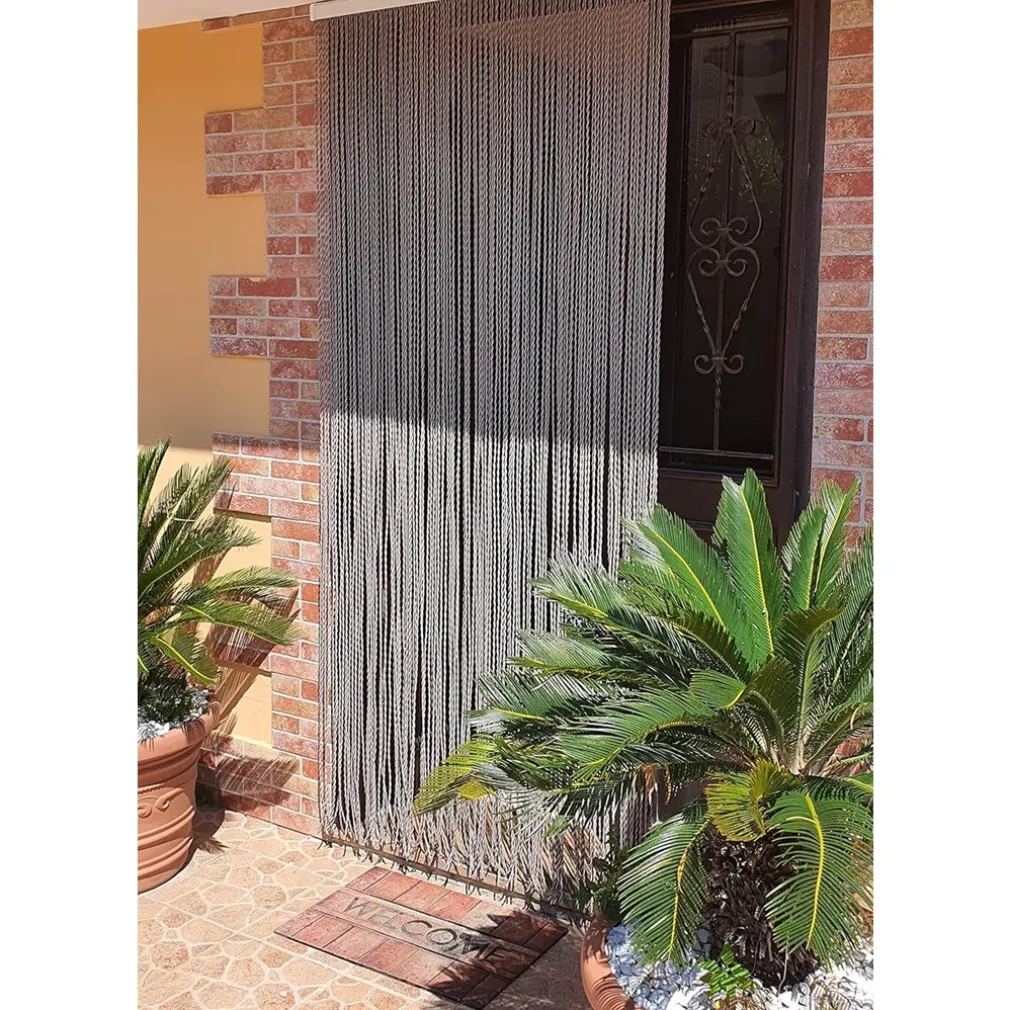 TENDA MOSCHIERA ANTIMOSCHE A FILI TORCIGLIONE IN GOMMA GRIGIA 120X230 CM TPL88 025479