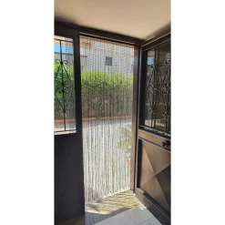 TENDA MOSCHIERA ANTIMOSCHE A FILI TORCIGLIONE IN GOMMA GRIGIA 120X230 CM TPL88 025479