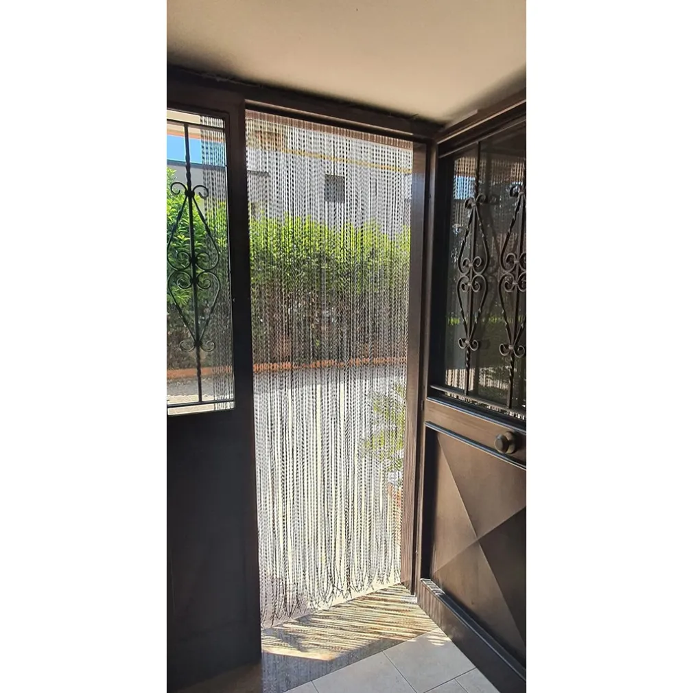 TENDA MOSCHIERA ANTIMOSCHE A FILI TORCIGLIONE IN GOMMA GRIGIA 120X230 CM TPL88 025479