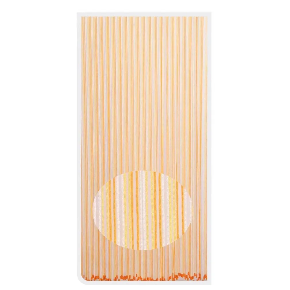 TENDA MOSCHIERA ANTIMOSCHE CON CORDONCINO BICOLORE ARANCIO BIANCO 120X230 CM TPL86 017395