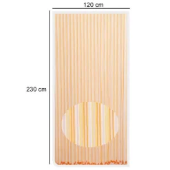 TENDA MOSCHIERA ANTIMOSCHE CON CORDONCINO BICOLORE ARANCIO BIANCO 120X230 CM TPL86 017395
