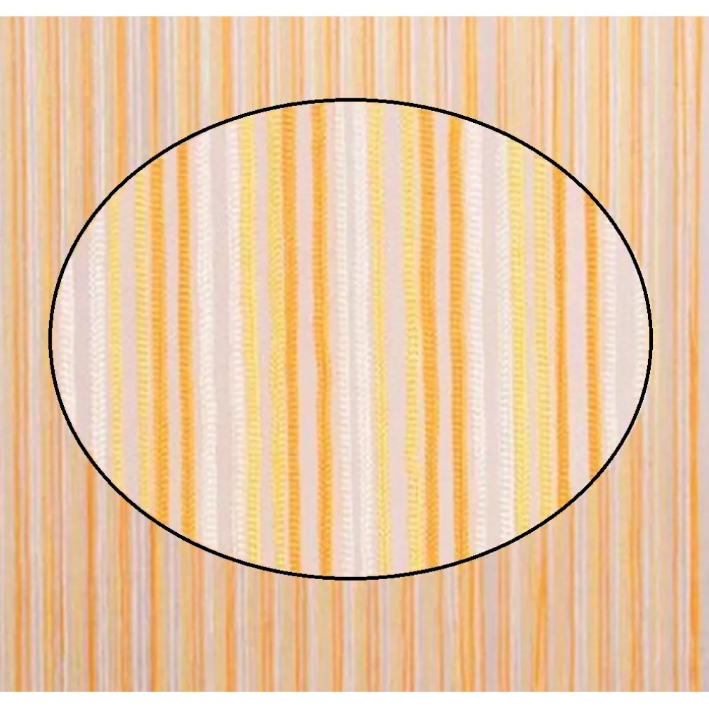 TENDA MOSCHIERA ANTIMOSCHE CON CORDONCINO BICOLORE ARANCIO BIANCO 120X230 CM TPL86 017395