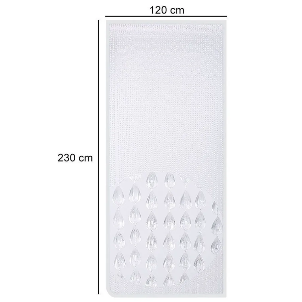 TENDA MOSCHIERA ANTIMOSCHE CON PERLINE GRANDI TRASPARENTE IN PVC 120X230CM TPL73 017399