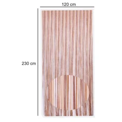 TENDA MOSCHIERA ANTIMOSCHE CON CORDE CORDONCINO BICOLORE NOCE 120X230 CM TPL85 017394