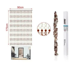 TENDA MOSCHIERA CON ANELLI CERCHI COLORATI SUPPORTO PER PORTA 90 X 175CM 2002916