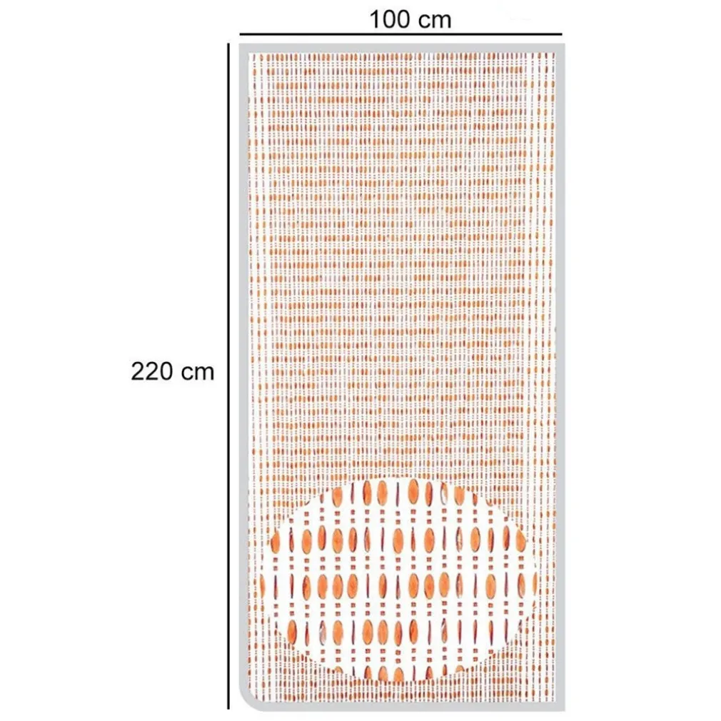 TENDA MOSCHIERA CON FILI PERLINE COLORE MARRONE IN PVC 100X220 CM DECORO TPL10 017330