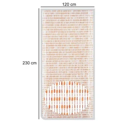 TENDA MOSCHIERA CON FILI PERLINE COLOR COGNAC IN PVC 120X230CM DECORO TPL11 017331