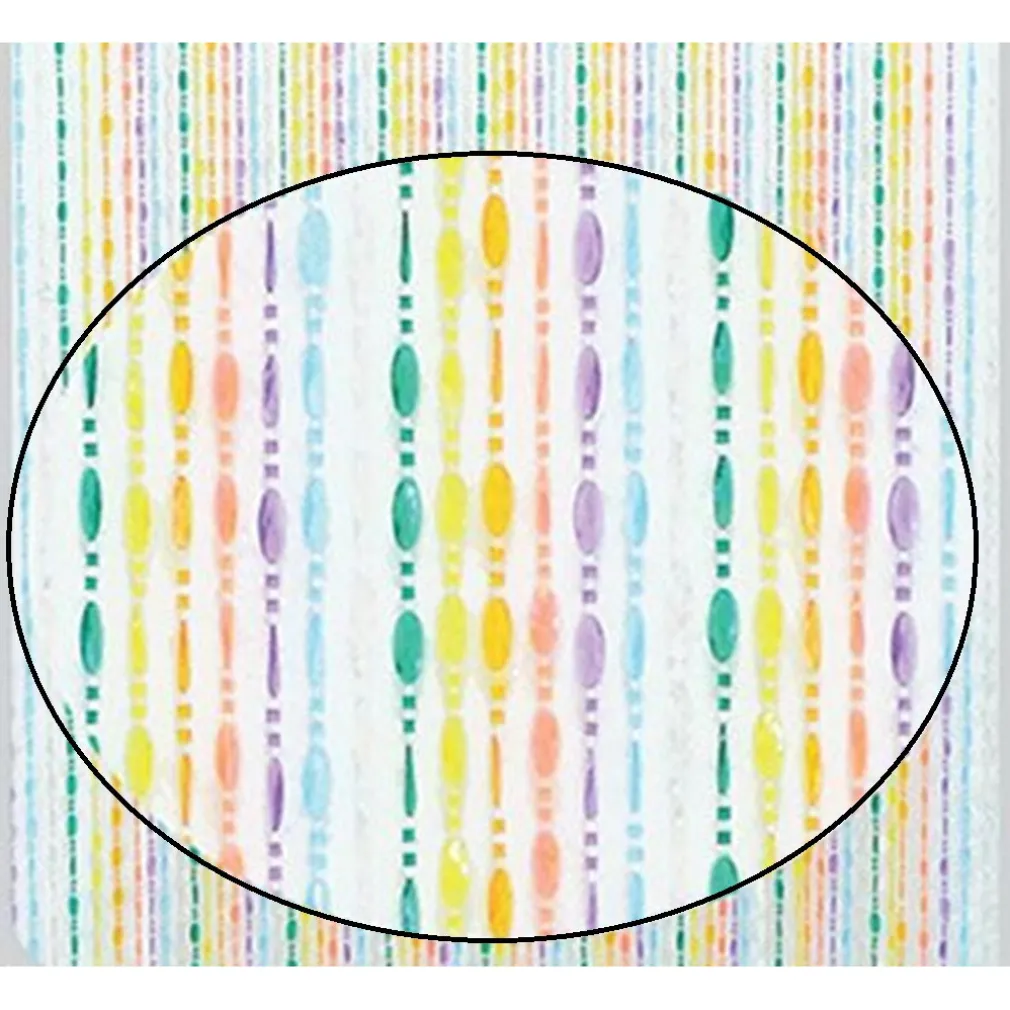 TENDA MOSCHIERA CON FILI PERLINE DECORO MULTICOLORE IN PVC 100X220CM TPL04 017336