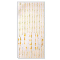 TENDA MOSCHIERA CON PERLINE BICOLORE TRASPARENTE-ARANCIO IN PVC 100X220CM TPL66 017342