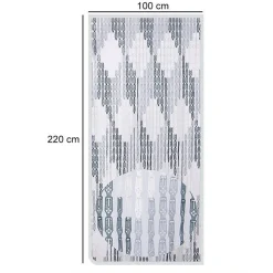 TENDA MOSCHIERA CON PIASTRINE BICOLORE BIANCO-GRIGIA IN PVC 100X220 CM TPL70 017390