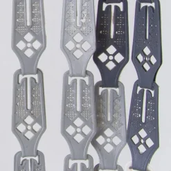 TENDA MOSCHIERA CON PIASTRINE BICOLORE BIANCO-GRIGIA IN PVC 100X220 CM TPL70 017390