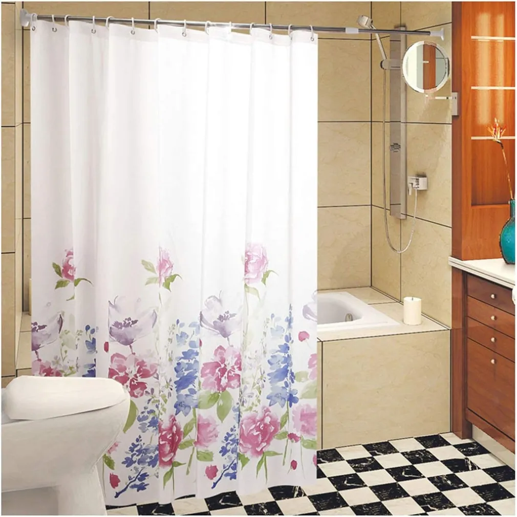 TENDA PER DOCCIA BAGNO STAMPA GARDEN FIORI FLOREALE 240X200CM CON 12 GANCI 87570