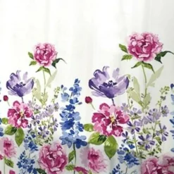TENDA PER DOCCIA BAGNO STAMPA GARDEN FIORI FLOREALE 180X200CM CON 12 GANCI 87569
