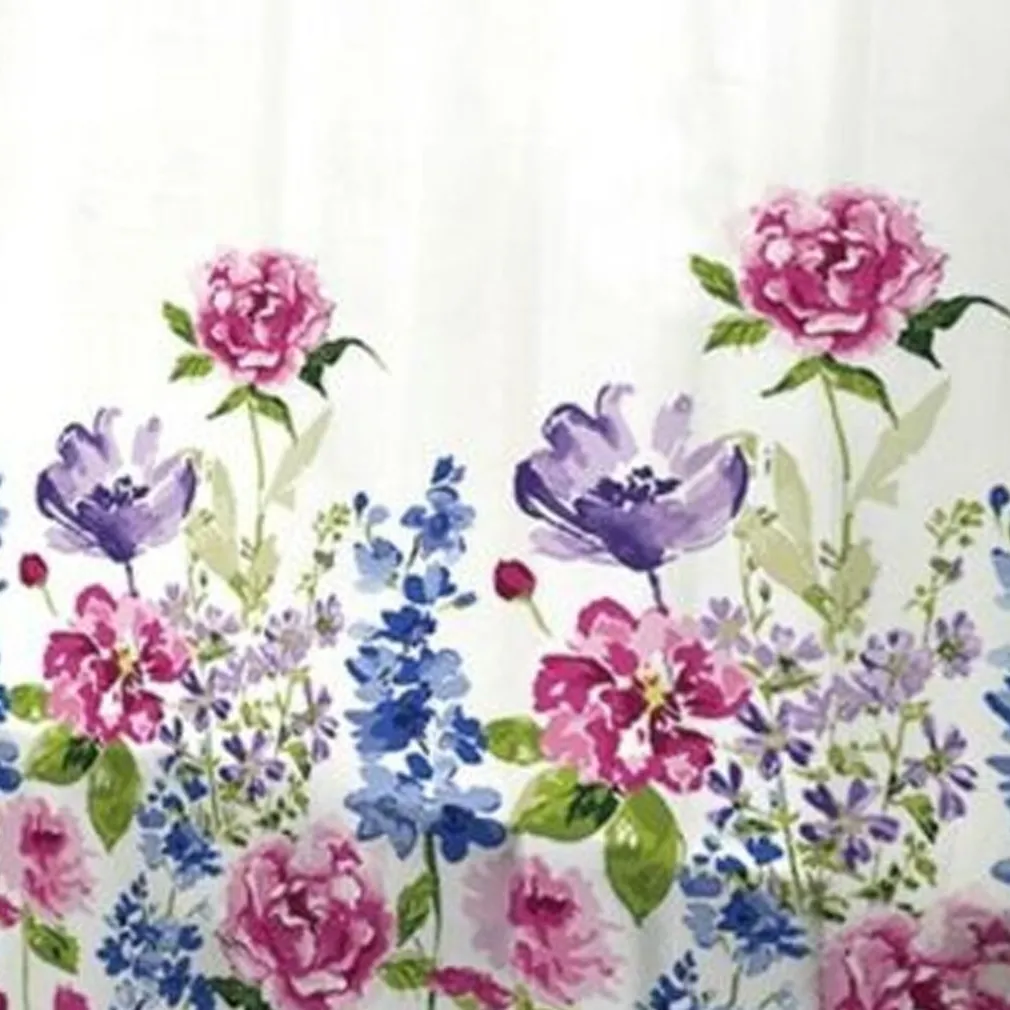 TENDA PER DOCCIA BAGNO STAMPA GARDEN FIORI FLOREALE 180X200CM CON 12 GANCI 87569