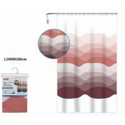 TENDA PER DOCCIA VASCA BAGNO CON 12 GANCI GRADAZIONI DI COLORE 240 X 200CM 87574