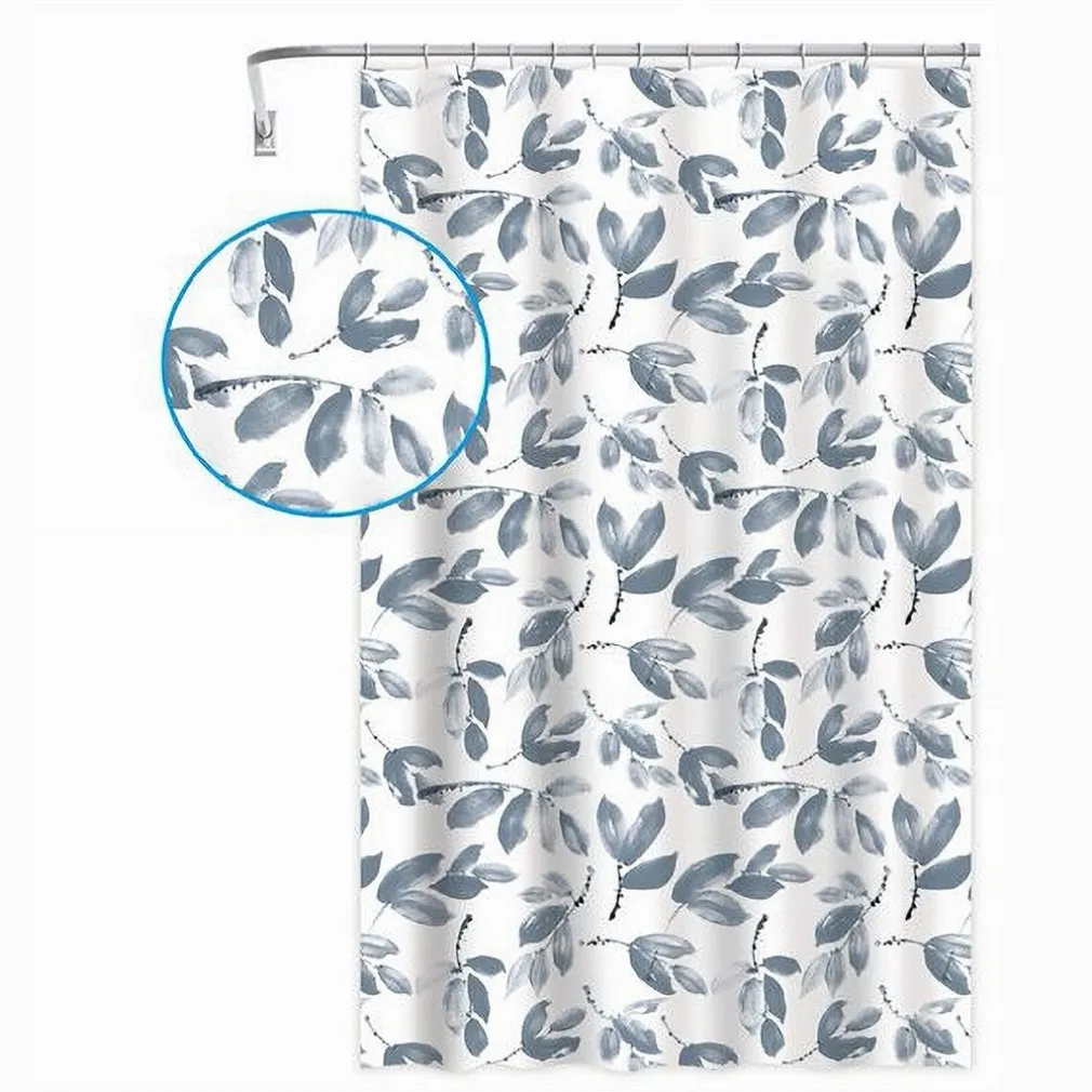 TENDA PER DOCCIA VASCA BAGNO CON 12 GANCI MOTIVO RAMETTI FOGLIE 180X200 CM 87577