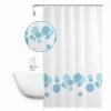 TENDA PER DOCCIA VASCA BAGNO DESIGN CON CERCHI BICOLORE 180X200CM 12 GANCI 87599