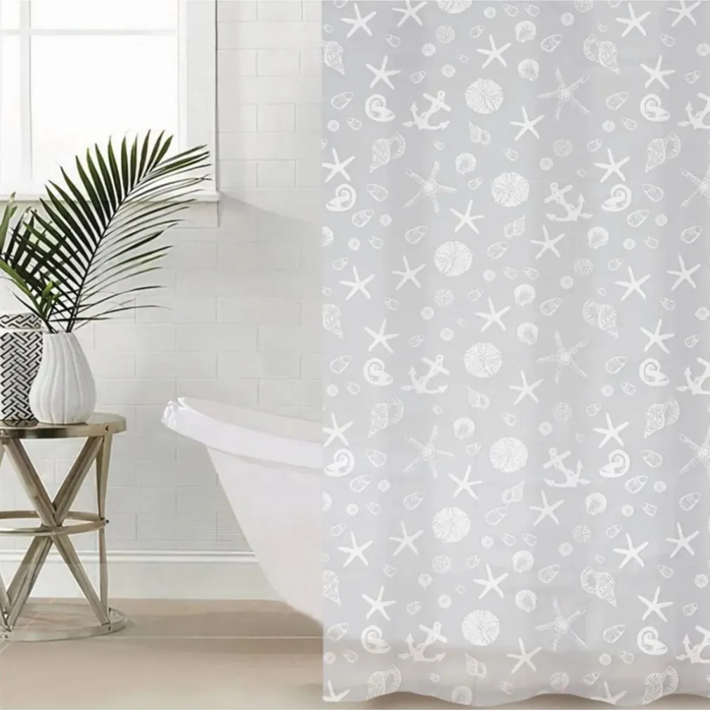 TENDA PER DOCCIA VASCA BAGNO DESIGN STILE MARINO 240 X 200CM CON 12 ANELLI 87588