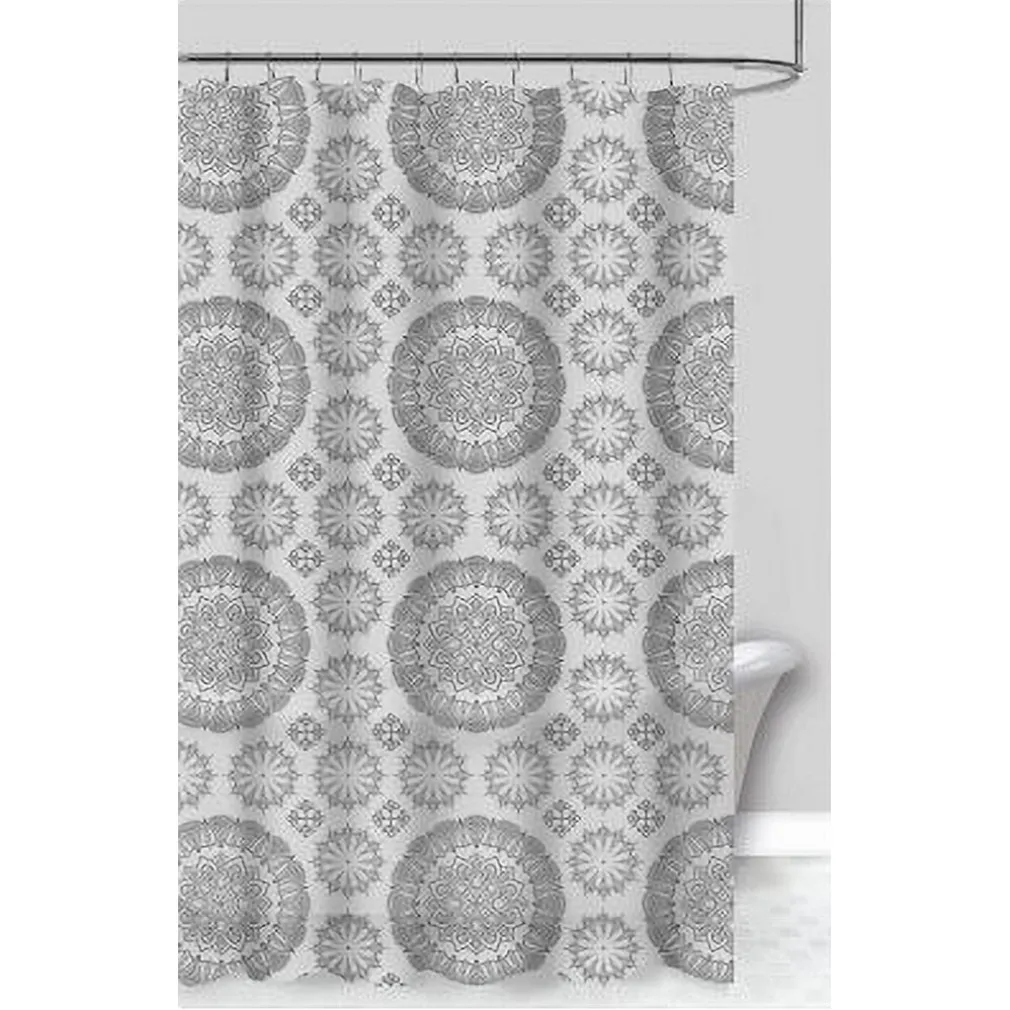 TENDA PER DOCCIA VASCA DA BAGNO DESIGN A MANDALA 240X200 CM CON 12 ANELLI 87590