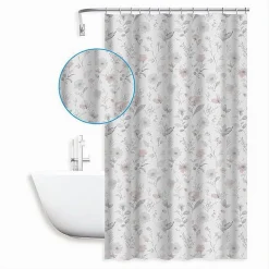 TENDA PER DOCCIA VASCA DA BAGNO DESIGN PRIMAVERILE 240X200CM CON 12 ANELLI 87596