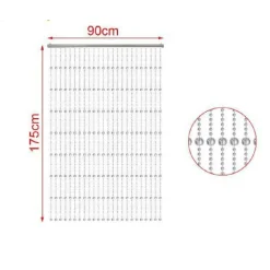 TENDA PER PORTA A FILI CON PERLINE TONDE CON SUPPORTO 90X175CM MOSCHIERA 2002912