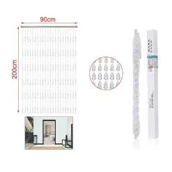 TENDA PER PORTA FILI CON PERLINE TRASPARENTI SUPPORTO 90X200CM MOSCHIERA 2002911