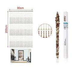 TENDA PER PORTA MOSCHIERA CON PERLINE COLORATE CON SUPPORTO 90 X 200 CM 2002915