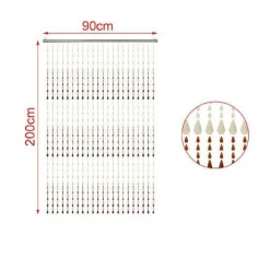 TENDA PER PORTA MOSCHIERA CON PERLINE COLORATE CON SUPPORTO 90 X 200 CM 2002915