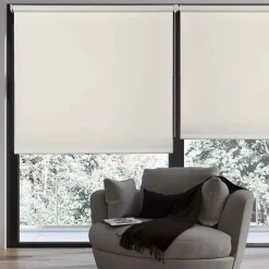 TENDA RULLO OSCURANTE 140X180CM BIANCO CON CATENINA TENDE PARASOLE FINESTRA CASA