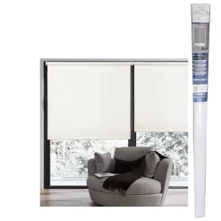 TENDA RULLO OSCURANTE 140X180CM BIANCO CON CATENINA TENDE PARASOLE FINESTRA CASA