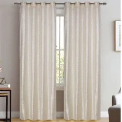 TENDA TESSA CUORI PANNELLO SINGOLO 8 BORCHIE PORTA FINESTRA BASTONE 140X280 CM