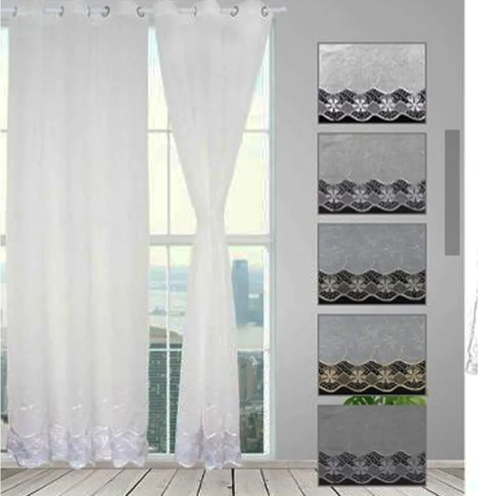 TENDA TIZIANA PANNELLO SINGOLO 6 BORCHIE PORTA FINESTRA CUCINA BASTONE 140X280CM