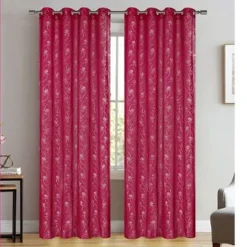 TENDA TULLIA CUORI PANNELLO SINGOLO 8 BORCHIE PORTA FINESTRA BASTONE 140X280 CM