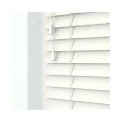 TENDA VENEZIANA DA INTERNO CASA PARA SOLE EFFETTO LEGNO COLORE BIANCO 120X175CM