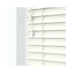 TENDA VENEZIANA DA INTERNO CASA SOLE EFFETTO LEGNO COLORE BIANCO 120X160CM