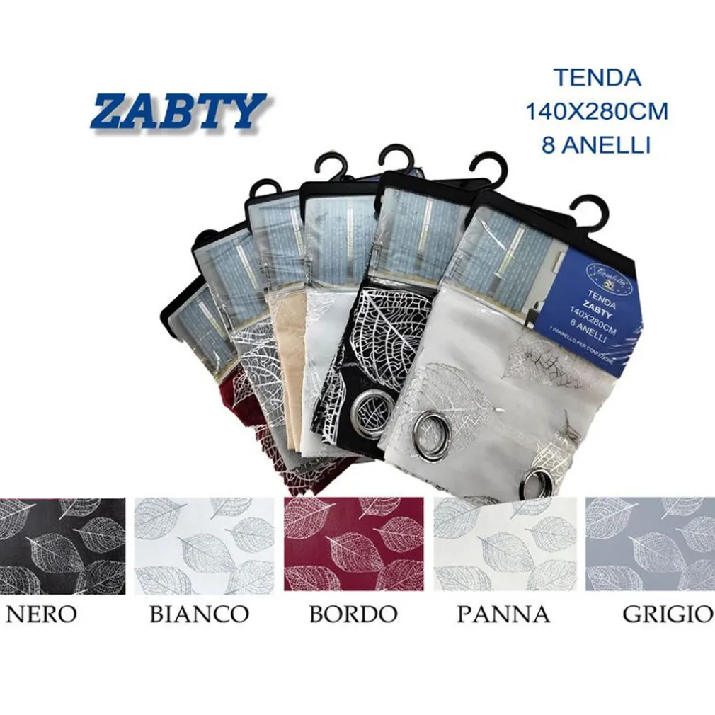 TENDA ZABTY CUORI PANNELLO SINGOLO 8 BORCHIE PORTA FINESTRA BASTONE 140X280 CM