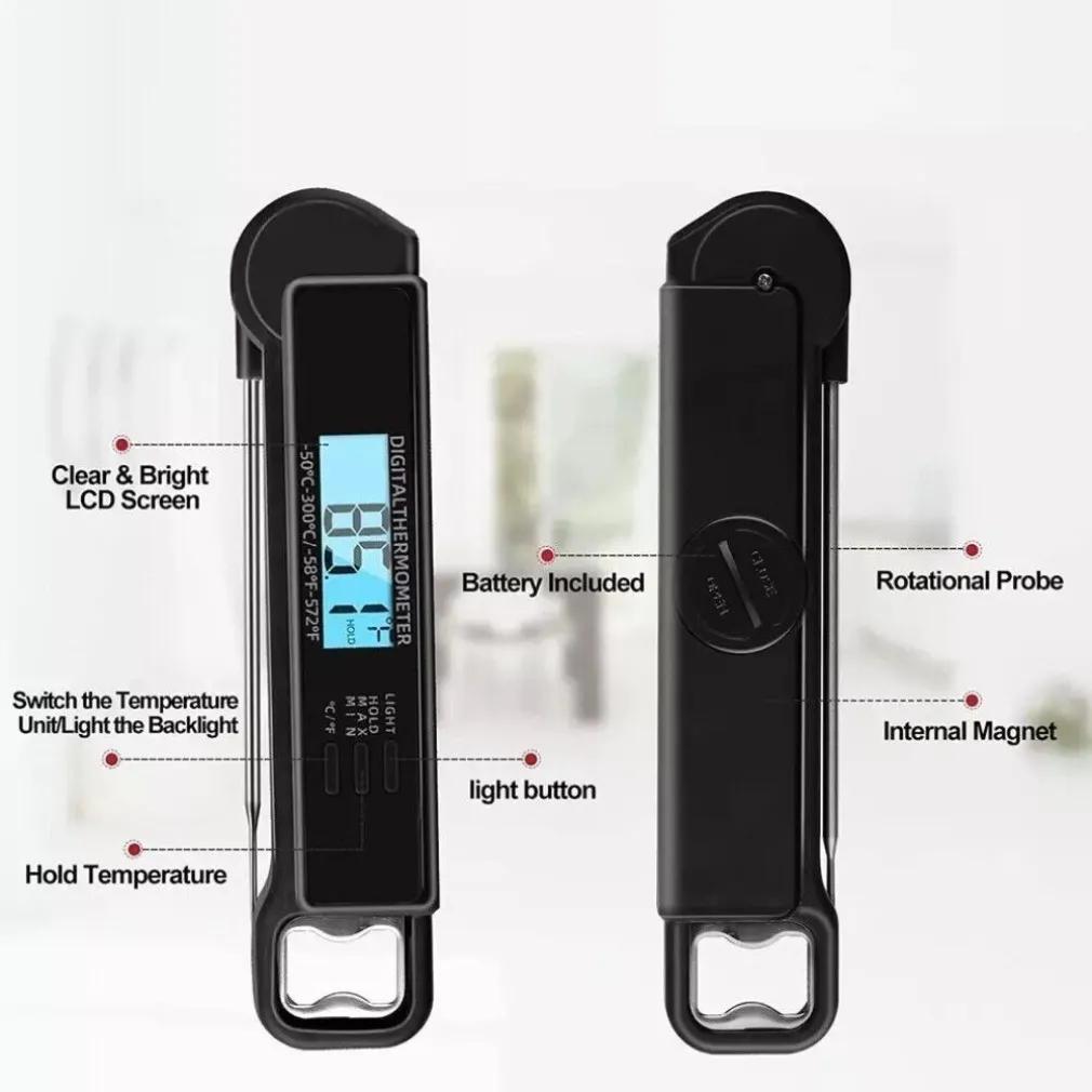TERMOMETRO DA CUCINA DIGITALE CON SONDA ALIMENTI BEVANDE -50° A 300° C TP-660