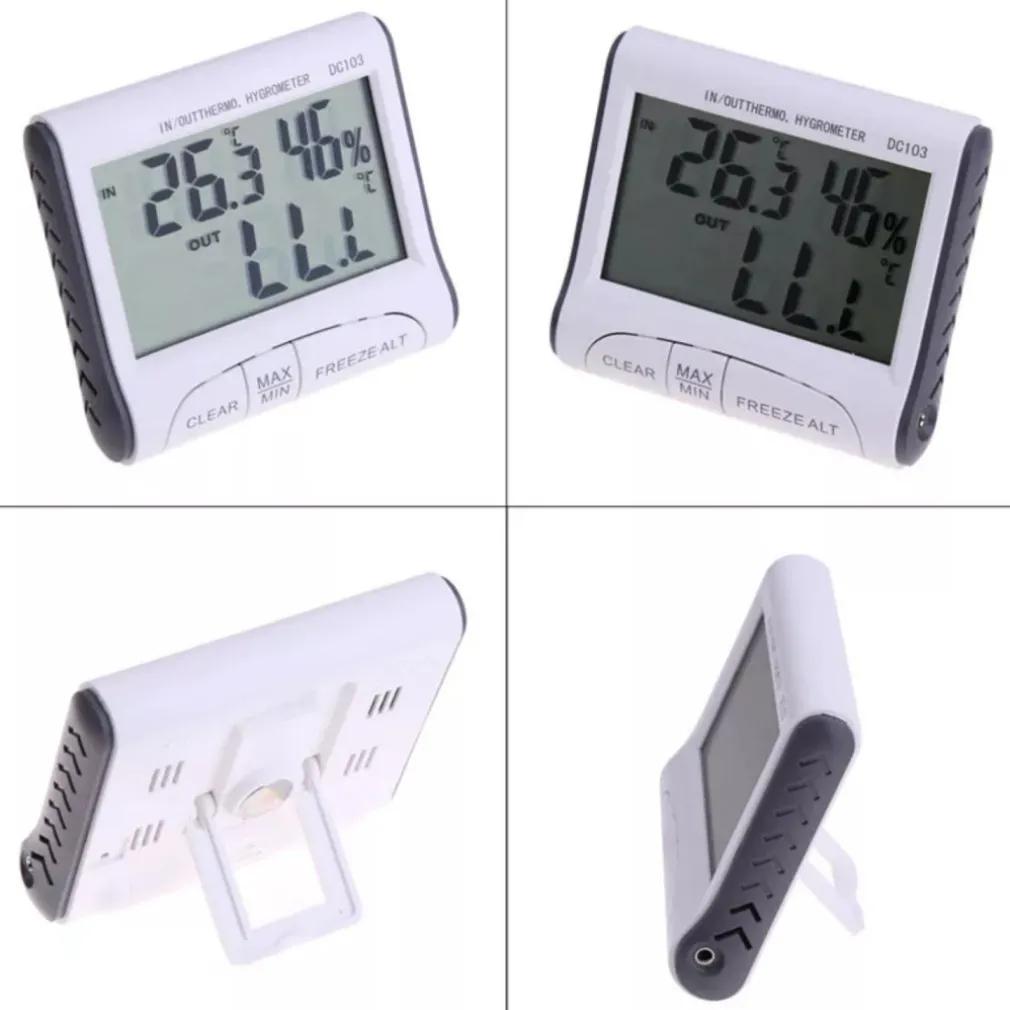 TERMOMETRO IGROMETRO DIGITALE TEMPERATURA UMIDITA' CASA UFFICIO DC103 CON SONDA