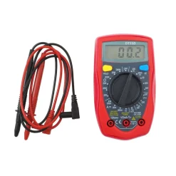 TESTER MULTIMETER DIGITALE DISPLAY LCD 10A CON PUNTALI PROFESSIONALE MOD DT33D