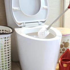 TESTINA ROTONDA DI RICAMBIO PER SCOPINO WC SPAZZOLONE PULIZIA BAGNO BIANCO 79826