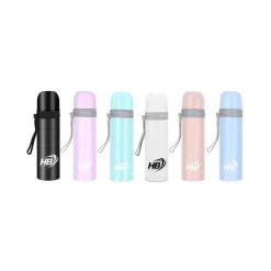 THERMOS PORTATILE 500 ML IN ACCIAIO PER BEVANDE CALDE IN VIAGGIO GITA CAMPEGGIO