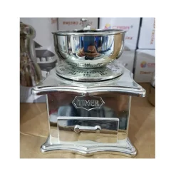 TIMER DA CUCINA MECCANICO A FORMA DI MACINACAFFÈ CROMATO COTTURA ALIMENTI