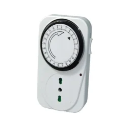 TIMER PROGRAMMATORE MECCANICO ANALOGICO GIORNALIERO CON PRESA BIPASSO 16A 24 ORE