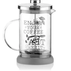 TISANIERA IN VETRO BICCHIERE CON FILTRO TISANE INFUSI 600 ML CAFFè LATTE TISANA