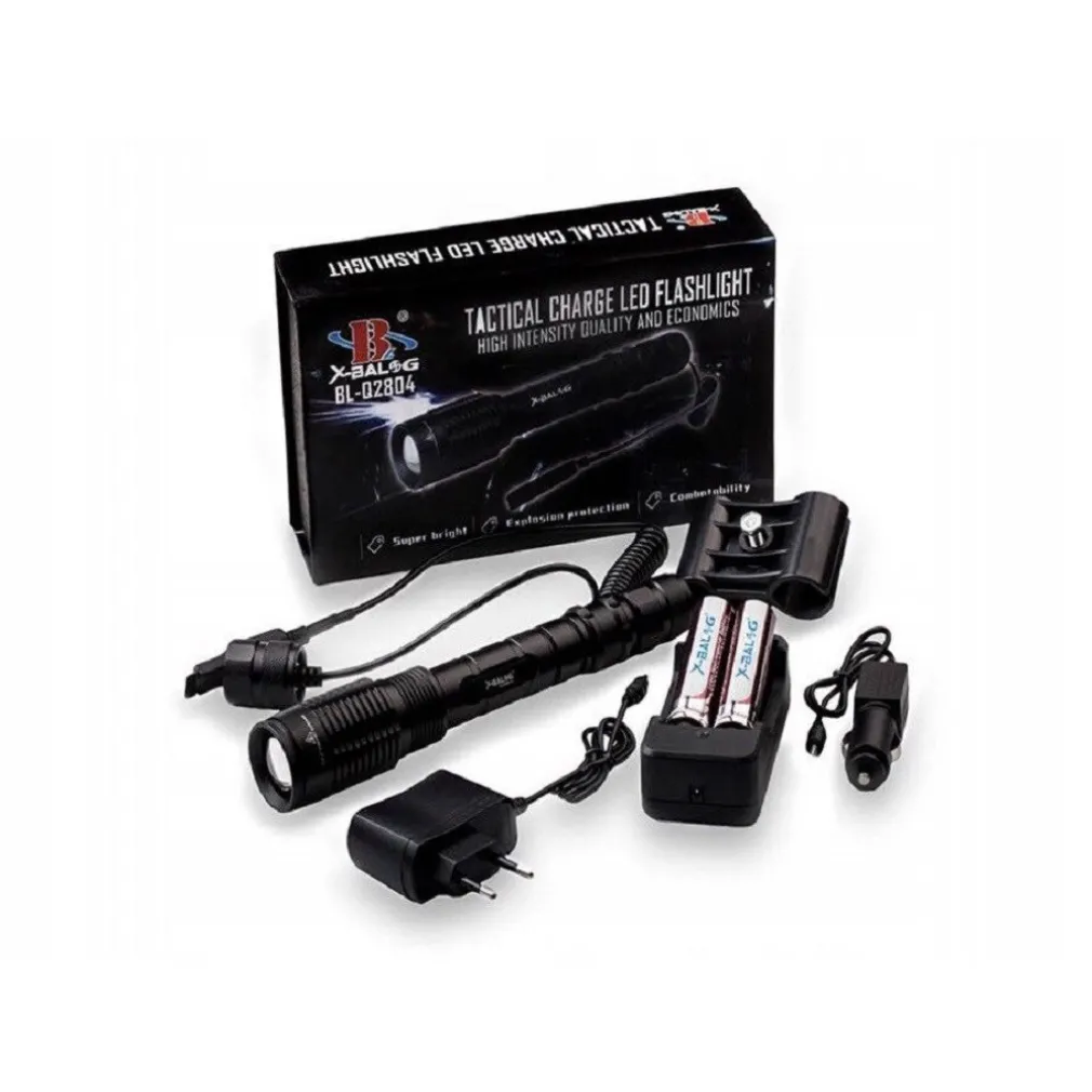 TORCIA 50000 LUMEN TATTICA/MILITARE PER FUCILE LED T6 RICARICABILE ZOOM BL-Q2804