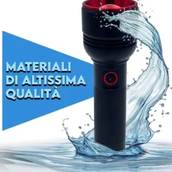 TORCIA A LED PROFESSIONALE RICARICABILE POTENTE LUCE ZOOM FINO A 500MT POWERBANK